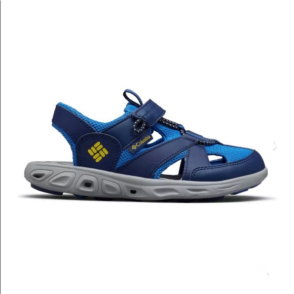 Columbia Kids Techsun Wave Blue Yellow Closed Toe Sandals size 8